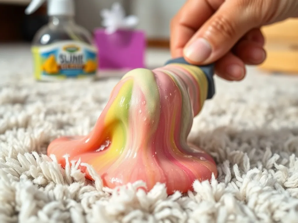 Jak usunąć slime z dywanu? Skuteczne metody i porady